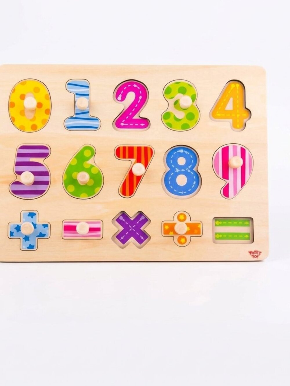 Montessori Wooden Number Puzzle, Toddler Math Matching Learning Toy - Picture 4 of 9